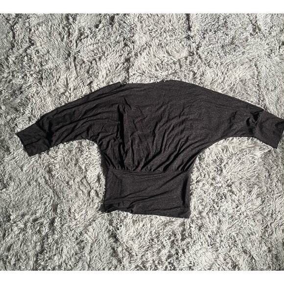 Dark gray Relaxed Fit Draped Shirt with Long Fitted Sleeves (Size S) - Picture 4 of 6